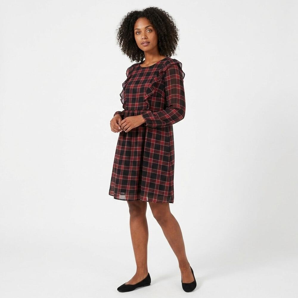 NAF NAF Black A-Line Knee Length Dress Women Size 40